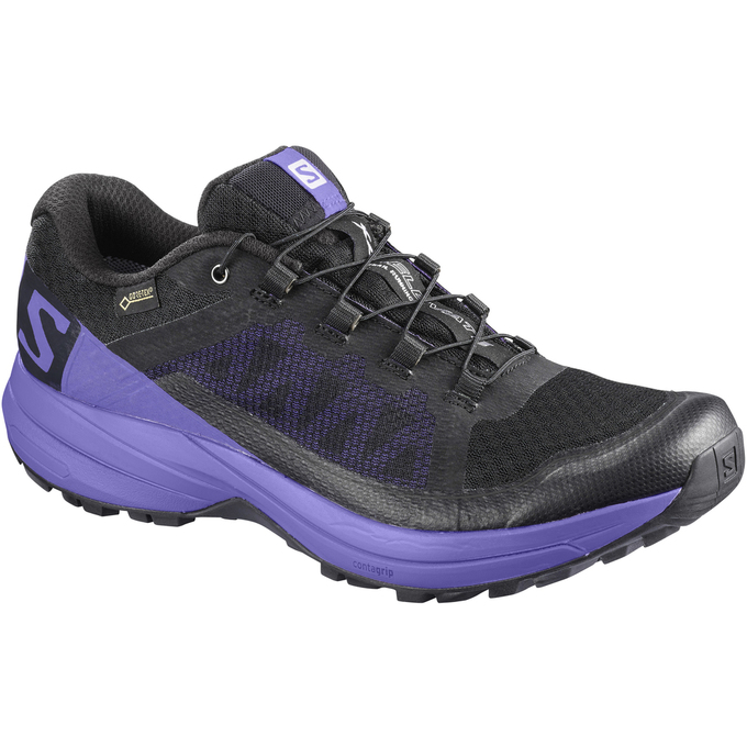 Buty Do Biegania W Terenie Damskie Salomon XA ELEVATE GTX® W - Czarne / Niebieskie - Polska (325-HIG